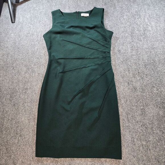 Calvin Klein Dresses & Skirts - Calvin Klein Forest Green Sheath Dress Womens 6P Petite